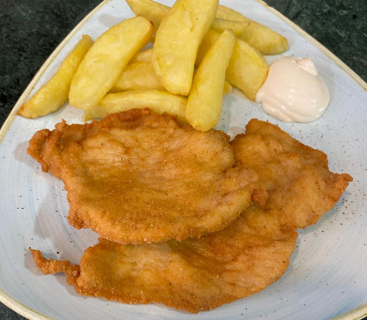 Pechuga de pollo empanada